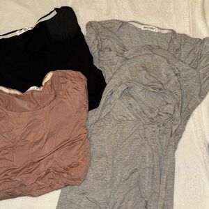 Maternity Tops - Black, Gray, and Brown